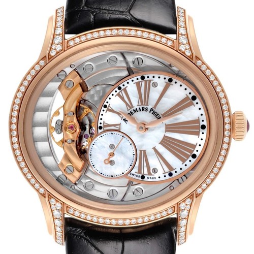Audemars Piguet Millenary Rose Gold MOP Diamond Ladies Watch 77247OR - Bild 1 von 9