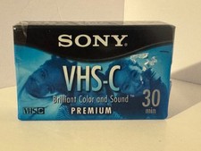 SONY VHS-C PREMIUM GRADE 30 MIN BRILLIANT COLOR and SOUND