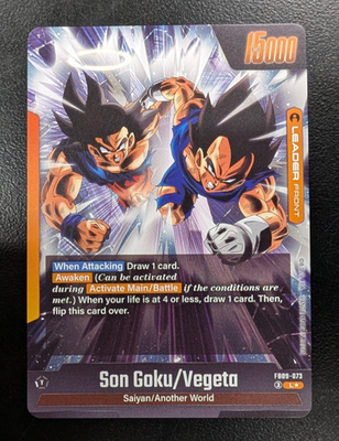 Son Goku/Vegeta Gogeta FB09-073 Leader Alternate Art Dual