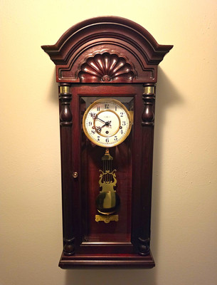 Howard Miller 612-221 Key-Wound Mechanical Wall Clock, Westminster Chime, Wood