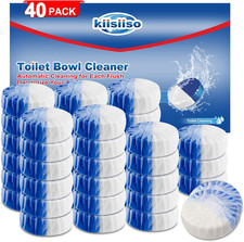 KIISIISO Toilet Bowl Cleaners 40 Pack,Long-Lasting Toilet Bowl Cleaner Tablets w