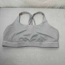 Lululemon Free To Be Serene Bra Light Grey Strappy Back Yoga Sports Bra Size 12