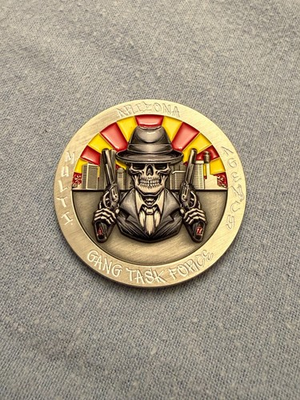 #ad #ad Arizona Gang Task Force Challenge Coin Multi Agency Tactical Skull $64.99