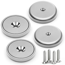 FINDMAG 4 Pack Neodymium Magnets Cup Magnet with Countersunk Hole, Strong Round