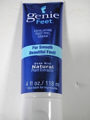 GENIE FEET / EXFOLIATING FOOT PEEL CREAM / 4oz TUBE /  MADE IN USA