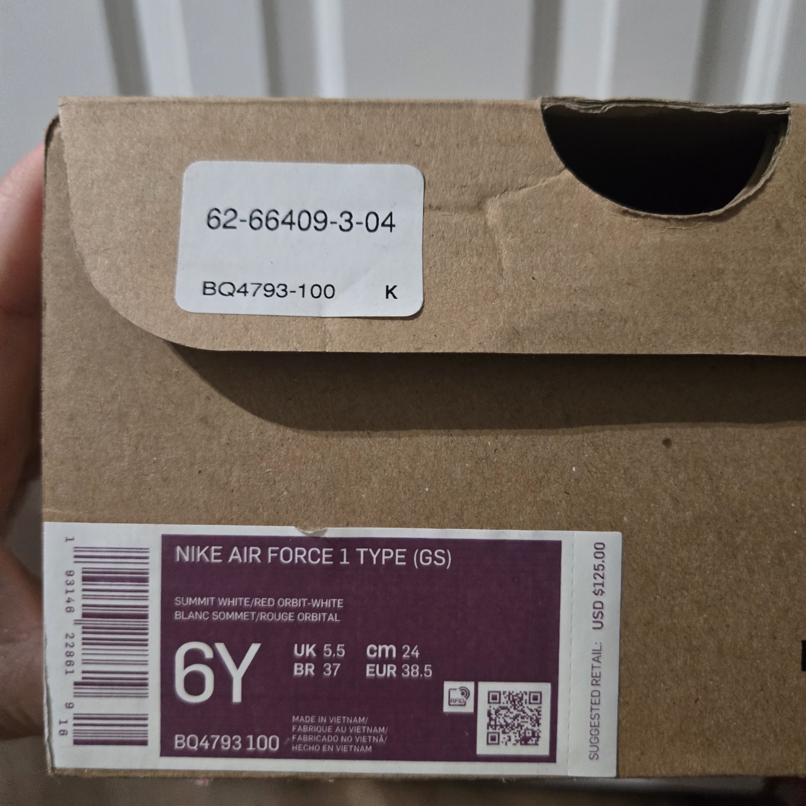 Nike Air Force 1 Type (GS) BQ4793-100 Size 6Y thumbnail 9