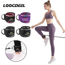 Adjustable Fitness Ankle Straps D-Ring Support Cuffs Gym Leg Strength Workouts