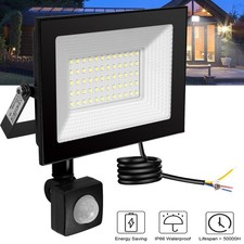 50W LED Floodlight PIR Motion Sensor Garden Flood Security Light Outdoor Lights