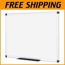 Large Magnetic Whiteboard 48x24, Aluminum Frame