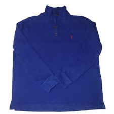 Polo Ralph Lauren Pullover Mens Large Quarter Zip Sweater Red Pony Classic