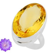 Yellow Citrine Gemstone 925 Sterling Silver Handmade Jewelry Ring Gift For
