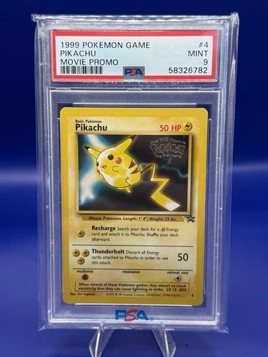 1999 POKEMON GAME MOVIE #4 PIKACHU MOVIE PROMO PSA 9