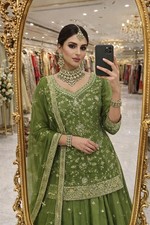 Salwar Kameez Indian Pakistani Wedding Party Wear Dress Bollywood Sharara Suit