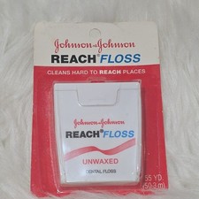 Reach Floss Unflavored Unwaxed Johnson  Johnson 55 Yard Vintage 1995 New Sealed