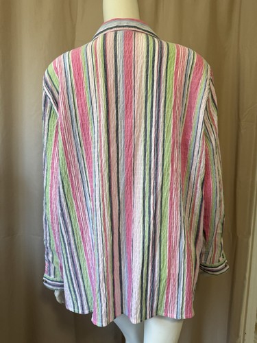 alfred dunner gestreiftes Hemd mit Knopfleiste Top Gr. 16/XL TOP - Bild 5 von 7