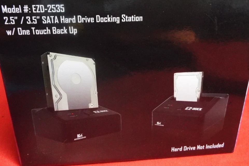 Kingwin EZ-Dock 2 2.5-Inch/3.5-Inch SATA Hard Drive Dock - Image 2 of 4