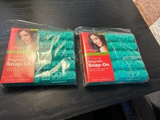 Magie Magnetic  Snap-On Rollers , 10 Count Green large 1"--lot of 2 pks