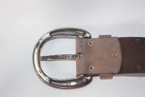 Bonita Studded Belt 31" Brown-Grey Vintage Leather - Picture 10 of 18