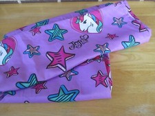 Jojo Siwa Twin Flat Sheet Feel the Music Purple Unicorns Hearts Nickelodeon 2020