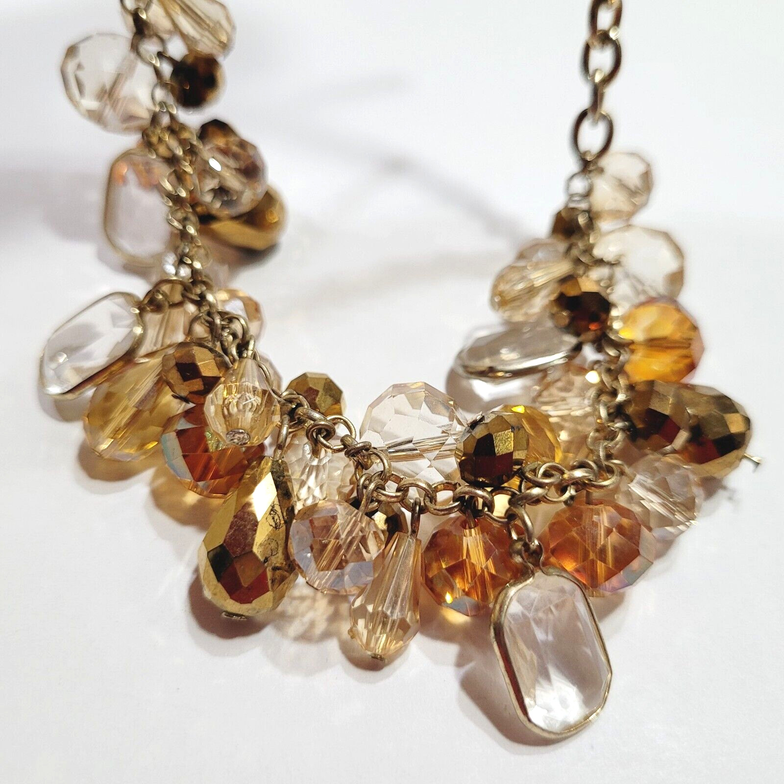 Chunky Cluster Statement Multi Colored Faceted Gl… - image 15