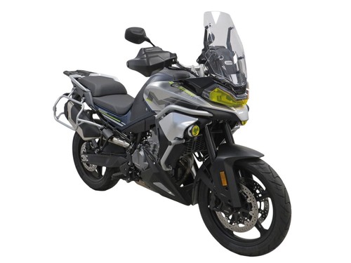 CF Moto 800MT Touring 2022-2025 Belly Pan aspecto carbono con malla plateada Powerbron - Imagen 2 de 4