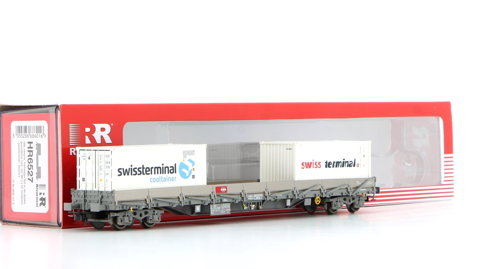 HR6527 Rivarossi Tow Truck Sbb-Cff-Ffs Two Container For 20 Ep. V-Vi