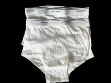 Lot of 2 Vintage JOCKEY Y CLASSIC BRIEFS UNDERWEAR sz 32 NWOP White 100 Cotton