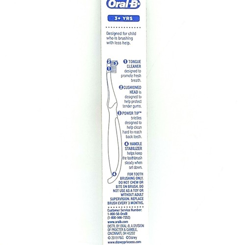 Oral B Kids Disney Princess Soft Manual Toothbrush Ariel Belle Moana Cinderella - Picture 62 of 72