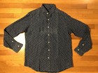 New M Polo Ralph Lauren Indigo Paisley Bandana Navy Blue Button Up L/S Shirt