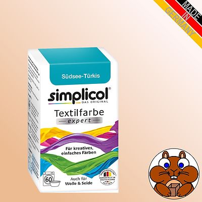 SIMPLICOL Textilfarbe expert SÜDSEE TÜRKIS (1711) 150g Batiken Wäsche Stoffe 