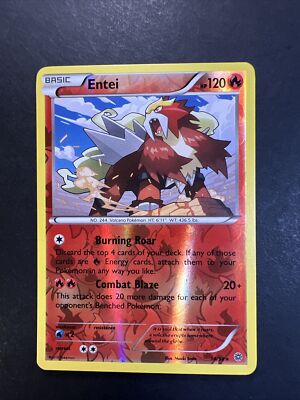 Entei - 14/98 - Pokemon Ancient Origins XY Reverse Holo Rare Card