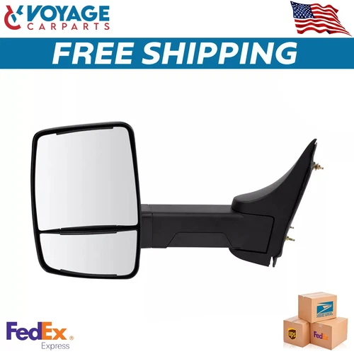 Tow Mirror Manual Textured Black Driver Left LH For 2003-2018 Chevrolet Express