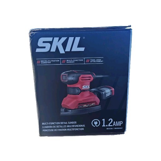 SKIL Multi-Function Detail Palm Sander 1.2 AMP SR232301 Micro-Filtration Black