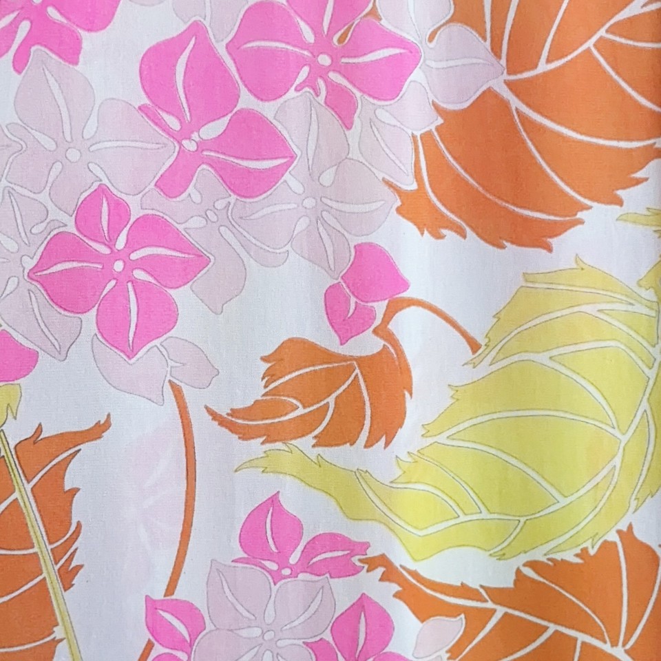 Vintage 1960's Emilio Pucci For Formit Rogers Floral Negligee Maxi