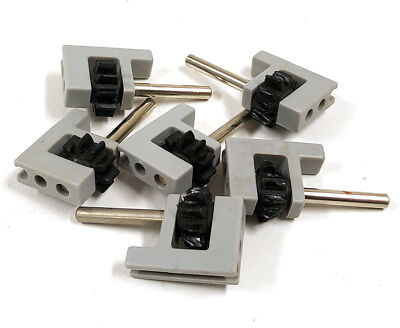 Vintage Fischertechnik 31046 Bracket without Worm   Gray/Black   6pcs   1977