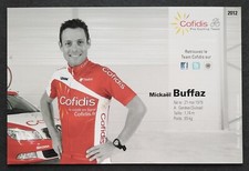 2600 Mickael Buffaz Radsport 2012 Cofidis Pro Cycling Team Autogrammkarte