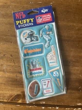 VTG vintage 70s 80s RUSS Miami Dolphin NFL Puffy Stickers new in package