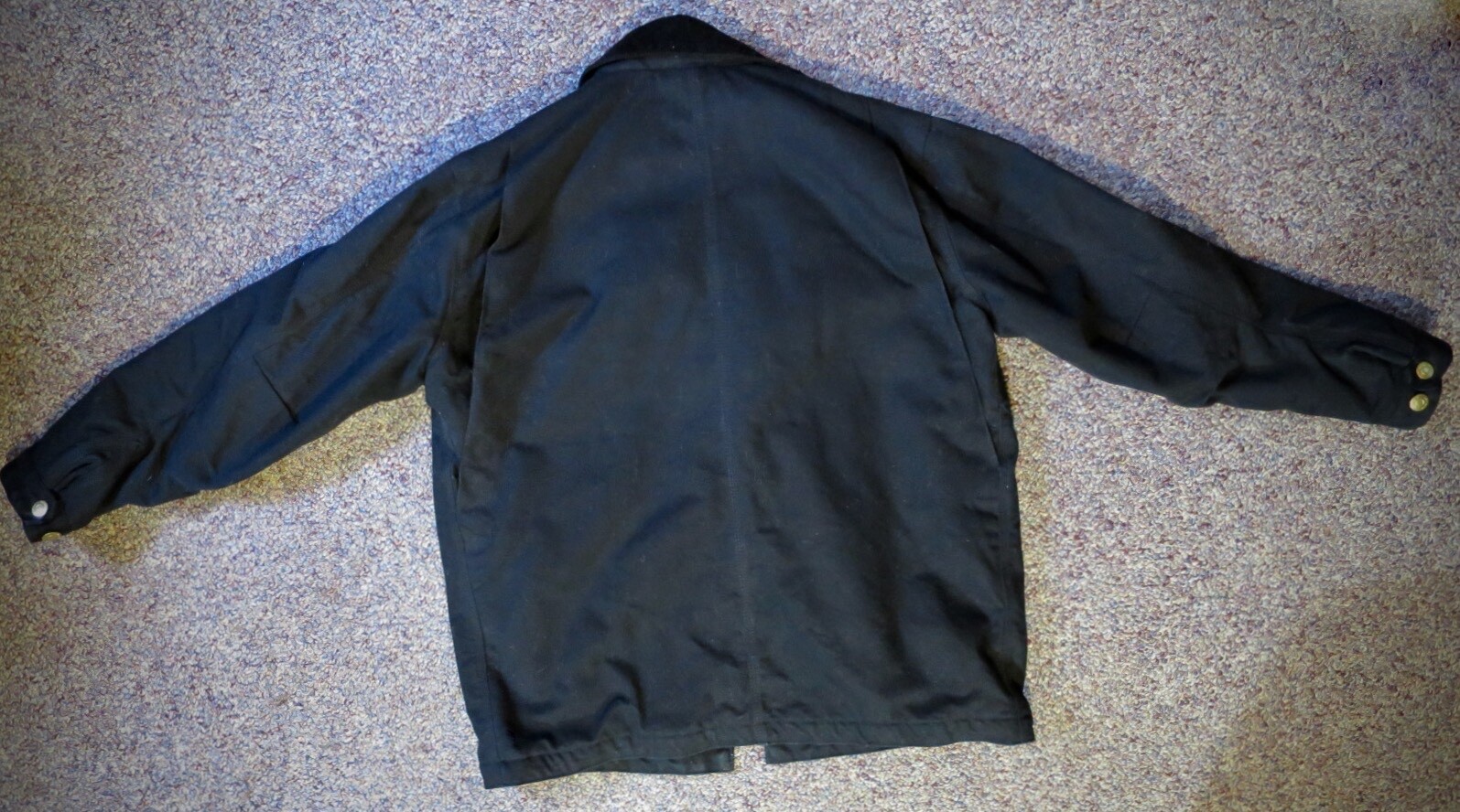 Carhartt 103825 Blanket Lined Cotton Duck Chore Coat Black Men's Medium