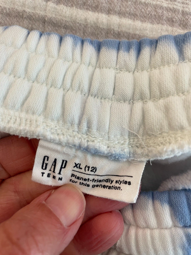 Gap Girls blue and white tie dye sweatpants - XL (12) (cotton, polyester) - Picture 4 of 5