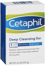 Cetaphil Deep Cleansing Bar Dry To Normal, Sensitive Skin 4.5oz