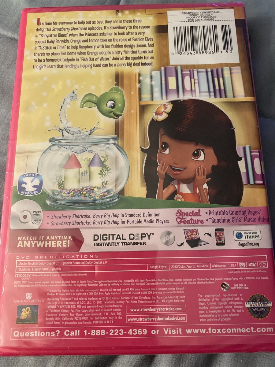 Strawberry Shortcake: Berry Big Help (DVD, 2014, Includes Digital