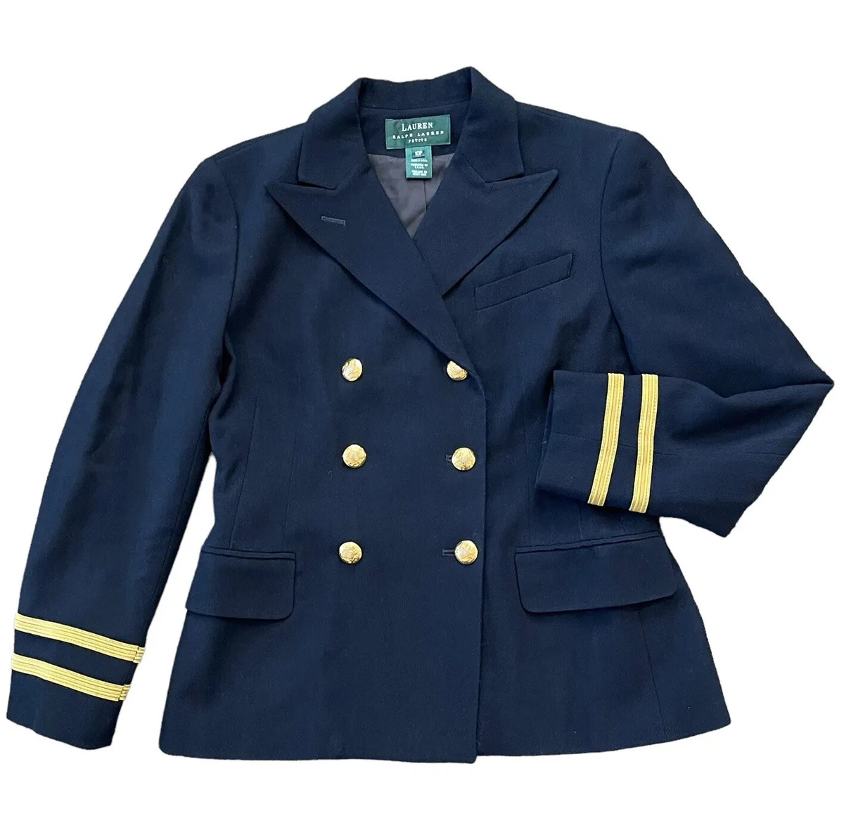 Ralph lauren navy blue sale blazer with gold buttons