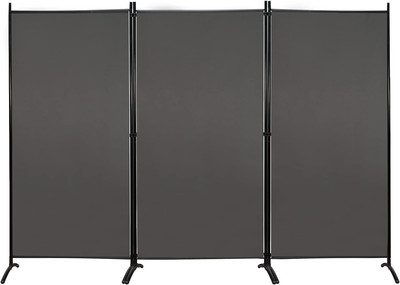 MAYOLIAH Partition Room Dividers 3 Panel Folding Privacy Screens 6 Ft Tall Porta