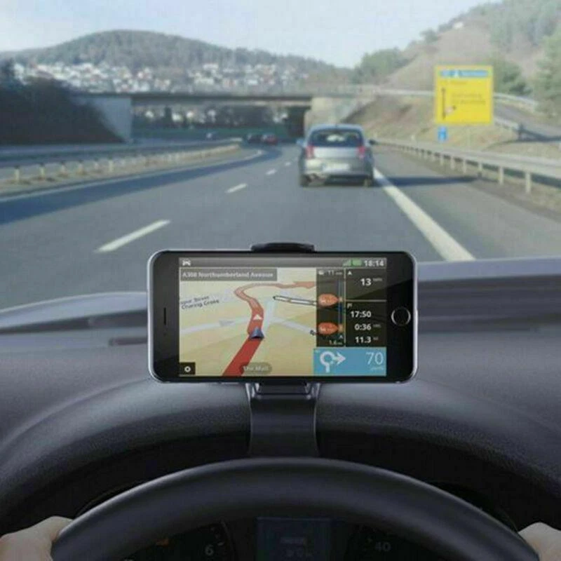 Soporte universal para tablero de instrumentos de automóvil para teléfono celular soporte de diseño HUD para teléfono GPS Foto 2 de 4