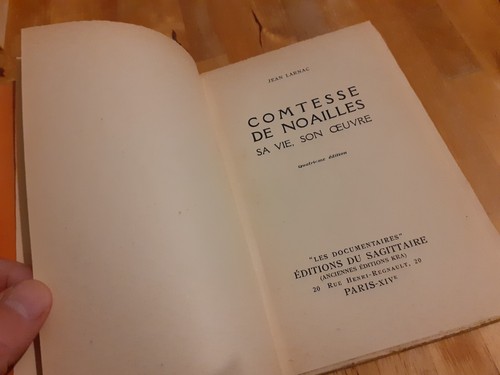 Jean Larnac - Gräfin von Noailles - Ed du Sagittaire (1931) - Bild 2 von 3
