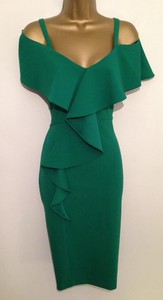 coast green ruffle dress
