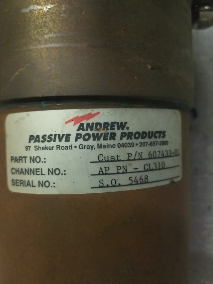 Carga ficticia refrigerada por agua, Andrew 3-1/8 pulgadas (95") Foto 4 de 4
