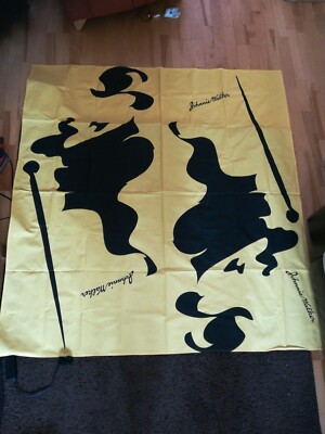 ULTRA RARE Vintage Johnnie Walker Scotch Whisky Werbung Gelb Tischdecke
