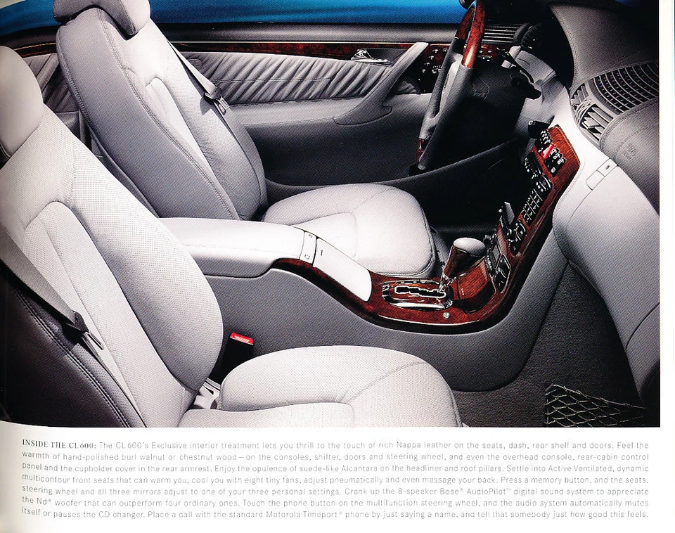 2002 Mercedes Benz CL-Class CL500 CL600 CL55 AMG 40-page Car Brochure Catalog Foto 2 de 3