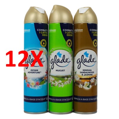 12 X Glade Lufterfrischer Spray 300 Ml Sortiert: MaiglÖckchen - Saldalwood&jas